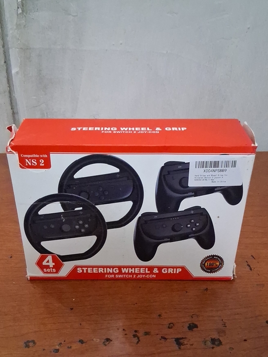 Other - Steering Wheel & Grip Set for Switch Joy-Con - Black